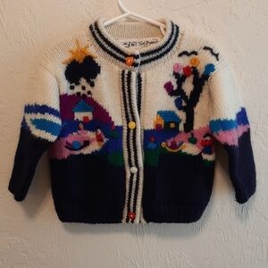 Vintage Embroidered Wool Jacket Cardigan 2T